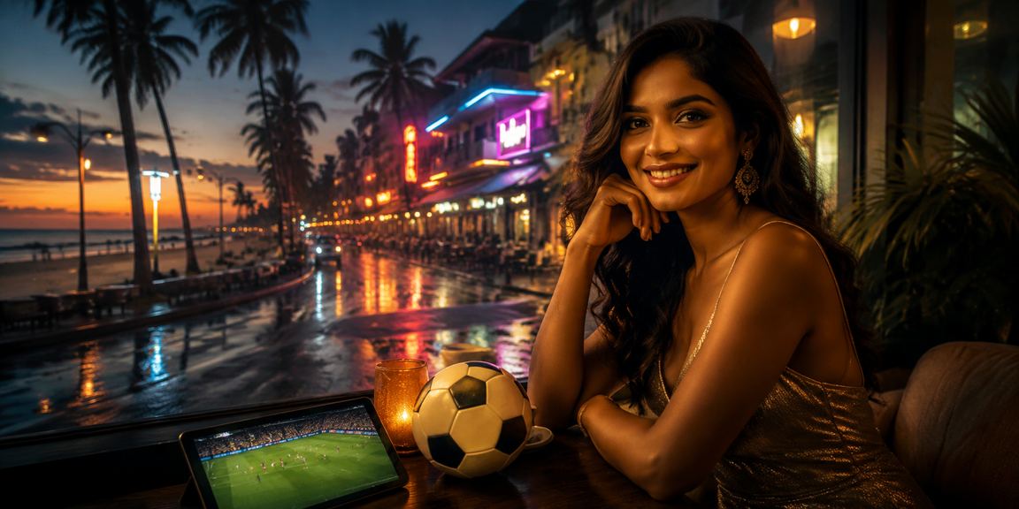 Beachside football scene in Goa representing sports betting