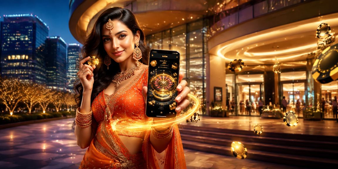 Indian woman playing Teen Patti on mobile phone app