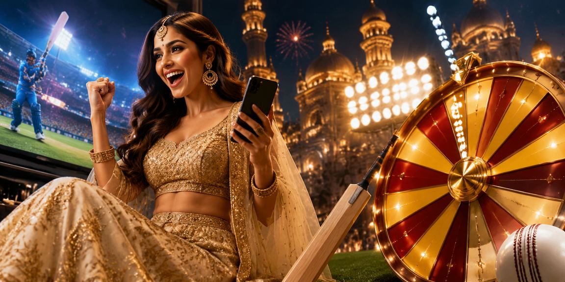 Crowd watching cricket in Lucknow with mobile betting support